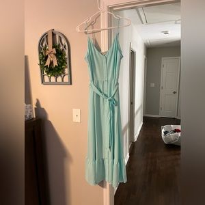 Loft Midi Dress Teal NWT